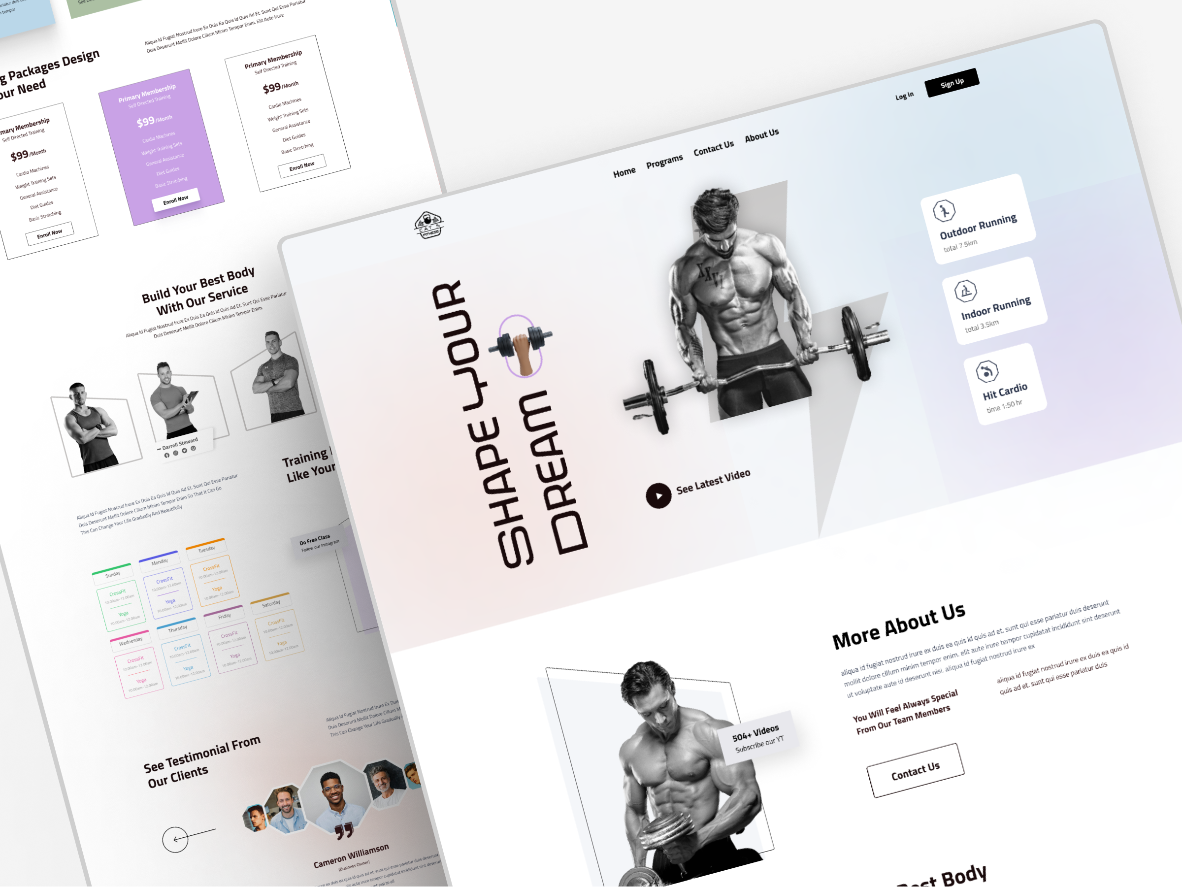 Gym Fitness Website Design crossfit dribbble fitness graphic design gym landing page landing pages modern ui ui designer web design web designer website designer workout