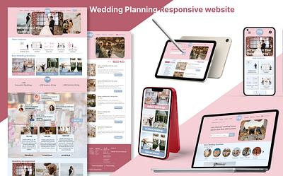 Wedding planning Responsive Website branding graphic design illustration landing page logo typography ui ux webdesign website