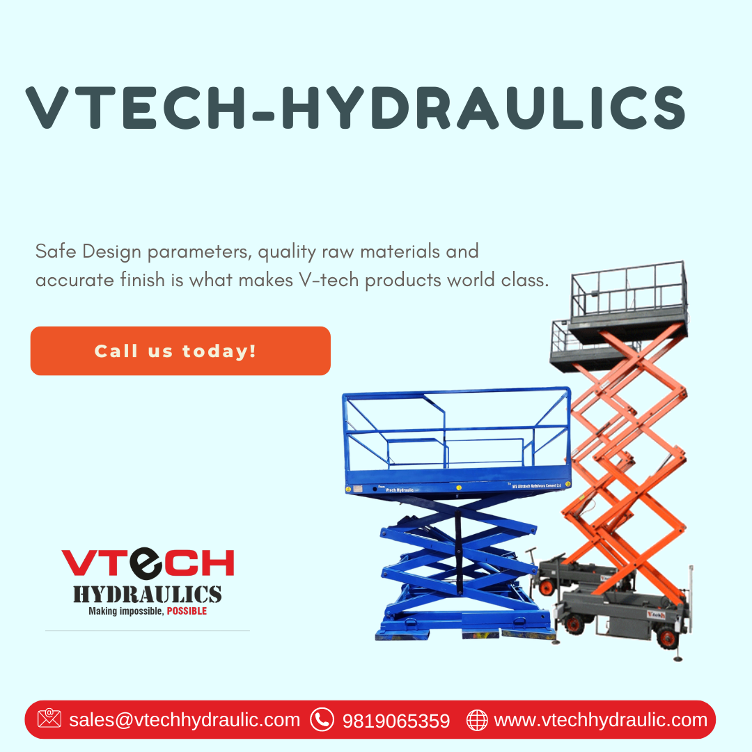 Scissor Lift Manufacturers in India by Vtech Hydraulic on Dribbble