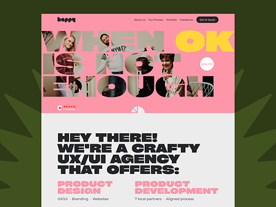 Happy — Website Redesign agency branding clean colorful design redesign typography ui ux web