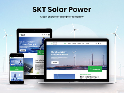 Green Energy WordPress Theme design illustration logo professinal design theme design web design web development website builder wordpress design wordpress development wordpress template wordpress theme