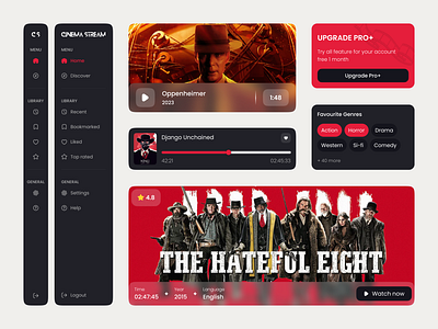 Movie Dashboard UI Kit dashboard dashboard elements dashboard ui elements design elements elements ui ui dashboard ui elements ui kit ux