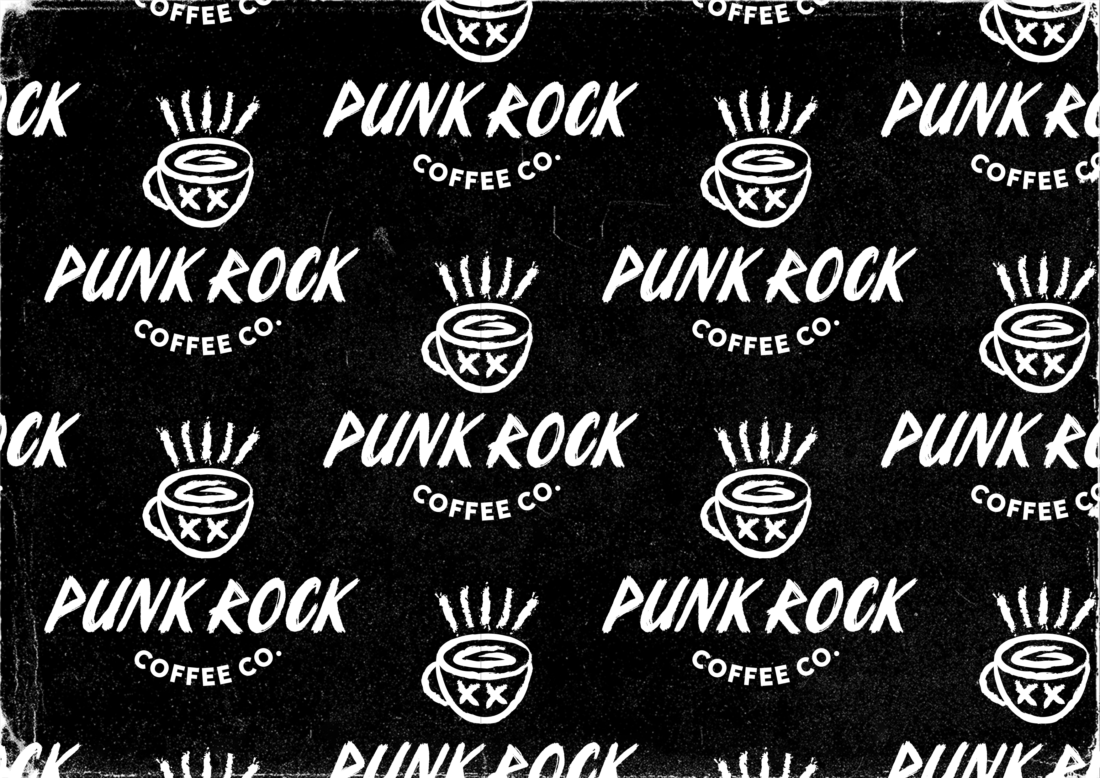 PUNK ROCK COFFEE CO. art badge branding co coffee coffee branding coffee logo creative design grunge illustration just for fun logo punk punk rock typography