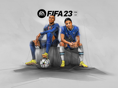 FIFA 23 Ultimate Edition adobe cover drawing fifa fifa23 football illustration marcou sports