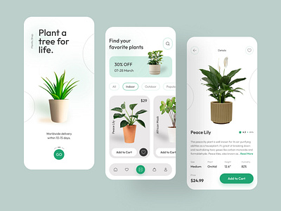 Plantis.Shop app app design app ui design eccomerce figma hero page plants shop ui ui design ux website
