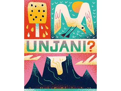 Unjani adobe brush brushes cape town cloud colourful cute flat design illustration illustrator linework mountain mural muti seagull summer table mountain texture unjani vector