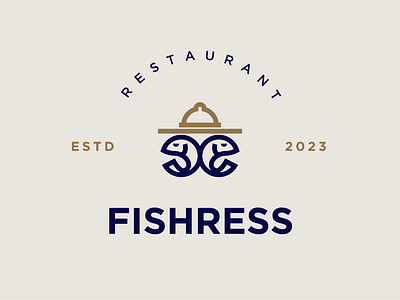 FISHRESS branding design fish logo vector