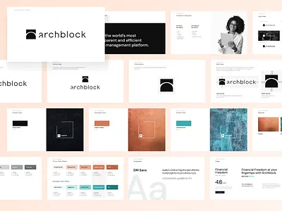 Archblock Brand Book blockchain brand book branding cryptocurrency design logo ui ux