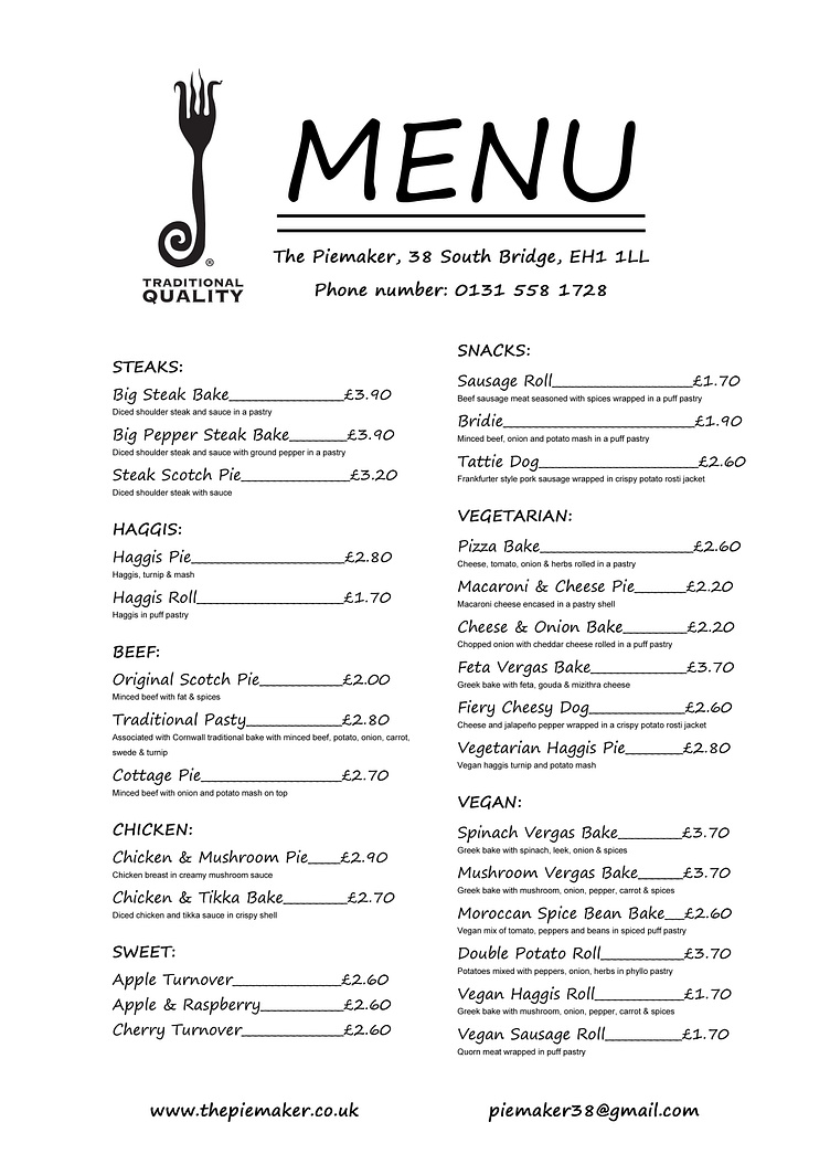 Piemaker Menu by Acacia San Jose Poza on Dribbble