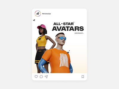 Avatar Reveal : Social media post 3d avatars graphic design instagram post marketing social media