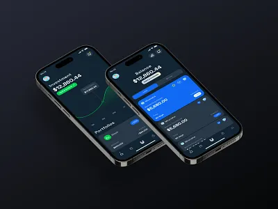 Invest Darkmode App app darkmode design finance invest ios kit mobile template ui ultimate