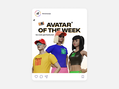 Avatar of the week avatar avatar of the week graphic design instagram post marketing social media
