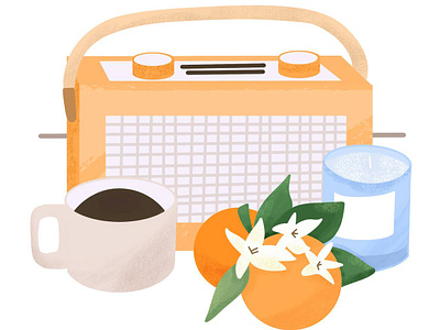 Spring aesthetic 🍊 2d illustration adobe illustrator app branding design flat flat illustration fruit graphic design illustration inspiration minimalistic spring stilllife ui vector vector illustration website website illustation