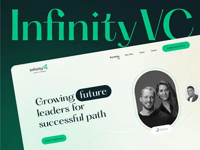 InfinityVC website design illustration landing page webdesign