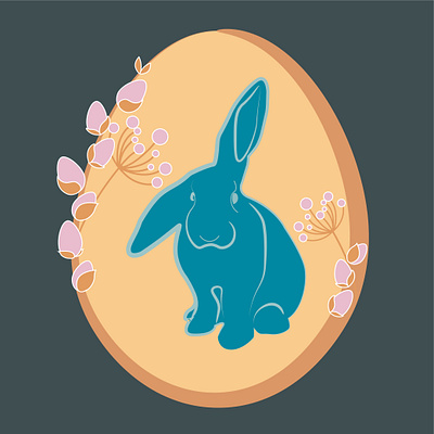 Blue moon Easter Rabbit blue celebration easter easter egg easter rebbit egg pussi pillow rabbit spring vector