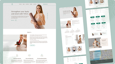 Yoga Studio Web Site Design / Landing Page design landing landing page ui uiux design uxui design web design yoga