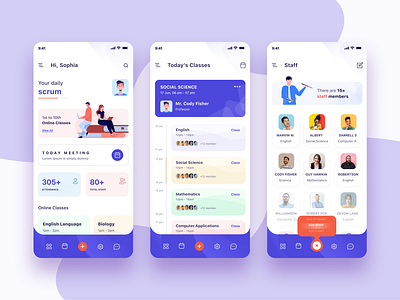 School Management App branding graphic design ui ux