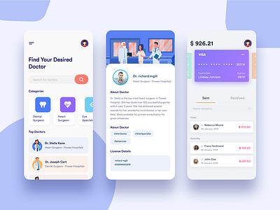 Online Doctor Consultation App adobe xd app design figma mobile app design ui ux