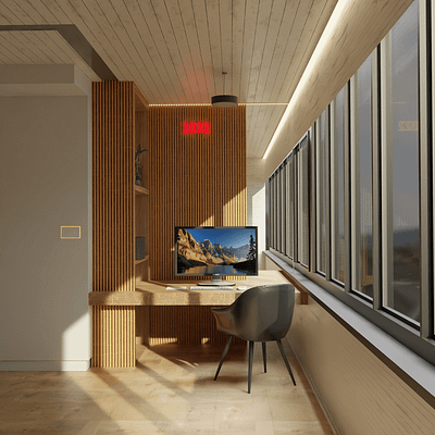 Desk e Rave 3d 3d modeling architectural architecture archviz artwork blender cgi corona design interior modern office render v visualization