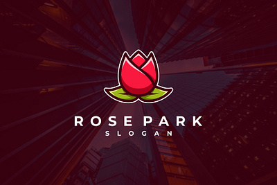Rose Flower Blossom Floral Logo bloom blossom bouquet branding cartoon colorful design floral flower graphic design illustration leaf logo logo design modern plant red rose trendy vector