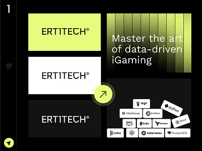 Ertitech branding branding dark logo web design