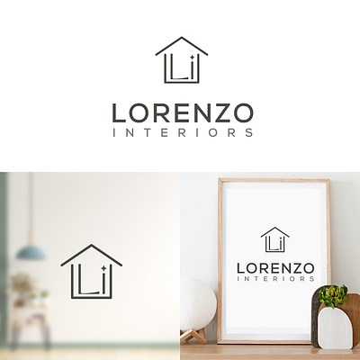 Logo designed for Lorenzo interiors branding design graphic design illustration interior design logo