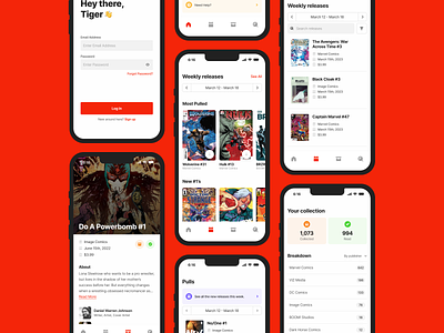 Comic App pt.1 app catalog comic books comics ios mobile mobile app product design ui