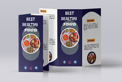 Food Brochure banner bi fold branding brochure design flyer food graphic design illustration menu poster tri fold