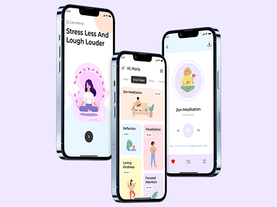 Yogaforall app design designer figma illustration portfolio ui yoga app ui