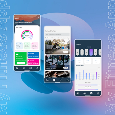My Fitness App -User Interface Design app design app ui branding graphic design ui user interface
