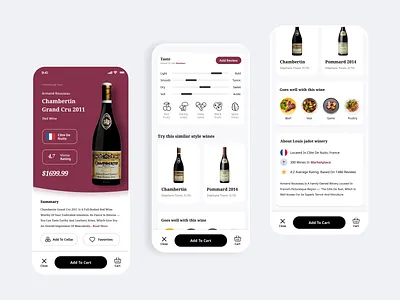 Wine Marketplace animation branding figma illustration logo mobile design prototype ui ux