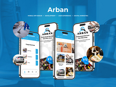 Arban | Mobile App design | Digital Marketing branding graphic design mobile aopp development mobile app design user experience