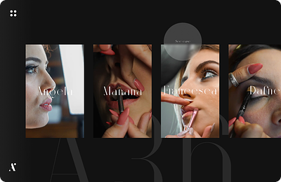 A369 Makeup Studio Website branding carousel cursor distortion image distortion makeup makeup studio slider webgl website
