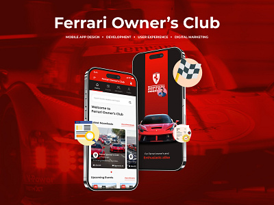 Ferrari | Mobile App design | User experience branding graphic design logo design mobile app design mobile app development