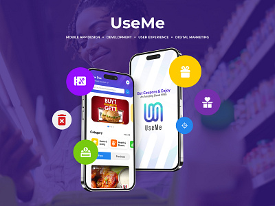 Use Me | Mobile App design | User experience branding design development graphic design logo logo design mobile app design user experience