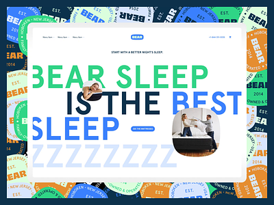 Bear Mattress clean e-commerce ecommerce mattress shop shopify store ui ux