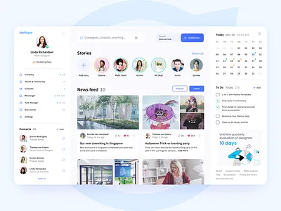 Keep working 💼🕺🕺 corporate portal dashboard desktop figma hr hrtech intranet main page to do list ui ui design