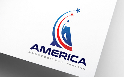 Brand Letter A American Flag Patriotic Logo Design a letter logo delivery letter a logo