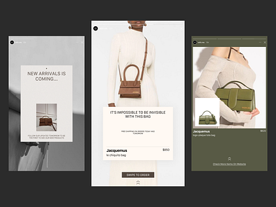 E-commerce social media branding design ecommerce instagram mobile typography web