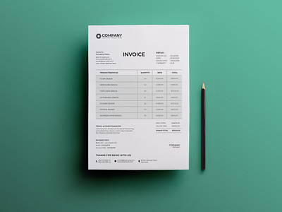 INVOICE DESIGN graphic design print