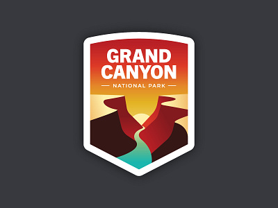Grand Canyon Badge graphic design illustration logo vector