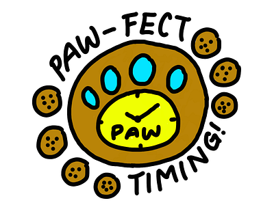 Paw-Fect Sticker. graphic design illustration product design