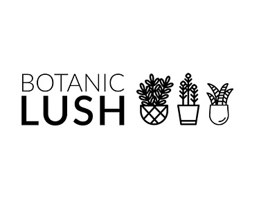 Botanic Lush Logo Design concept logo web
