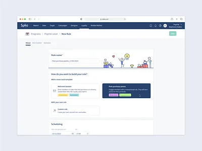 Templates are live on Loyalty Rule builder design design system forms loyalty product templates ui ux