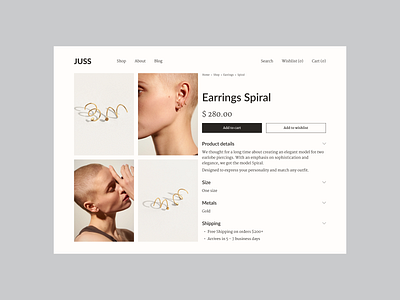 JUSS - product card for jewelry boutique bold boutique concept e commerce gemstones gold golden jewelry graphic design jewelry luxury minimalistic shop ui website