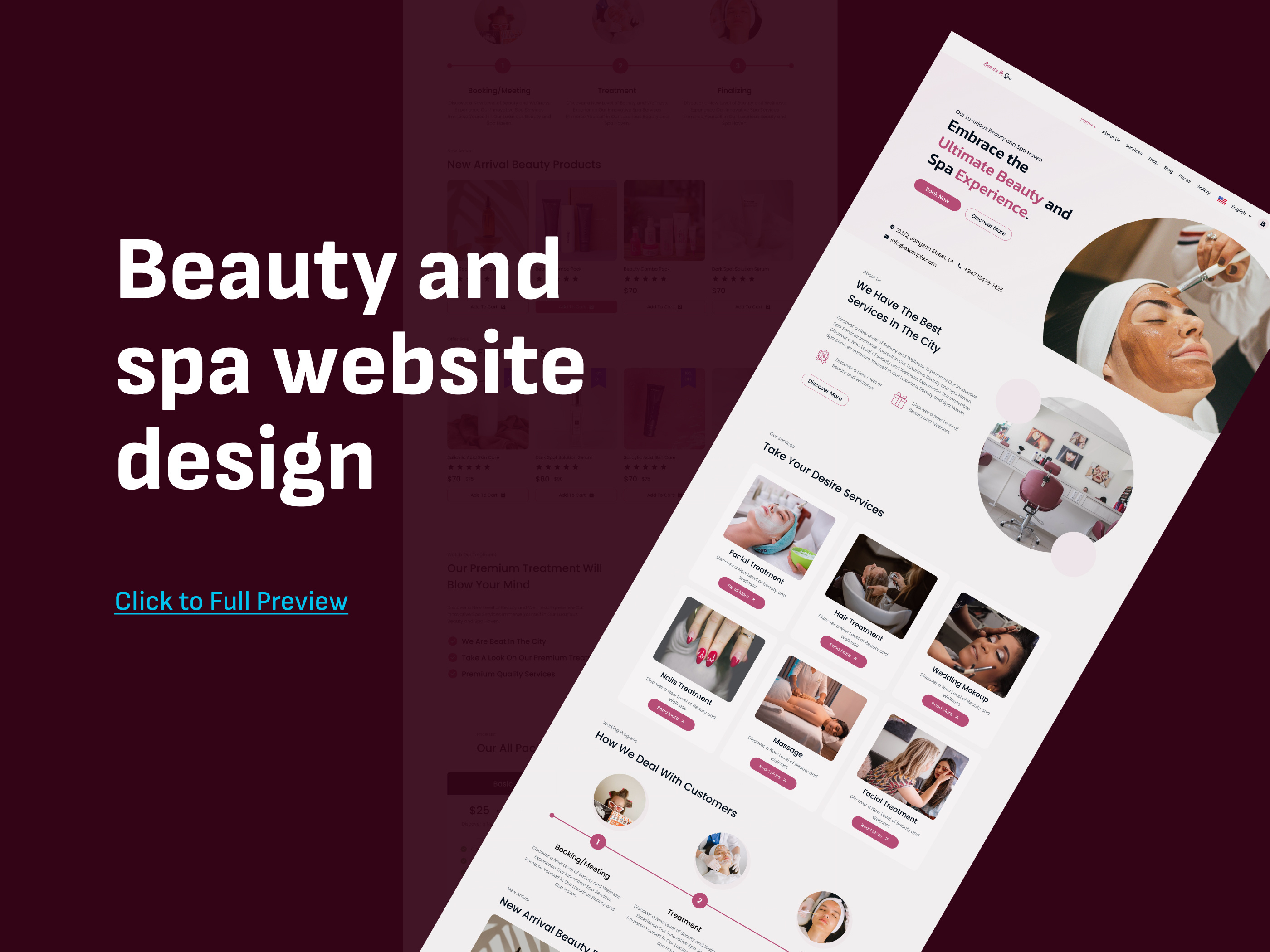 Beauty Shop Website Design beauty beauty and spa beauty and spa website beauty shop designer firgma ladies saloon parlor website parlor website design saloon uiux design website website design