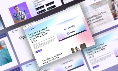 💻 Osso VR Event Landing Page business landing page content marketing design figma landing page marketing ui ux web design webflow website design