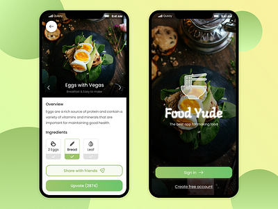 Food Yude - Mobile App app design graphic design ui ux