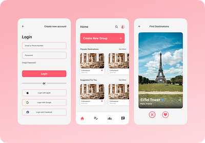 Travel app branding design landing page mobile app ui uiux design ux ux design