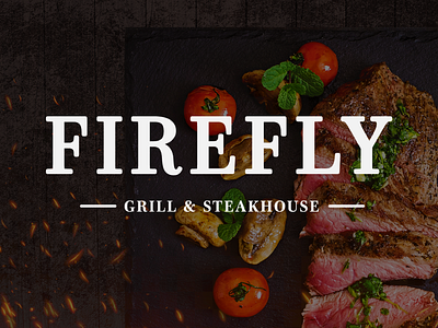 FIREFLY - GRILL & STEAKHOUSE branding design graphic design illustration logo typography